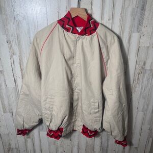 Vintage 80s Western Ark Navajo Aztec Snap Bomber Jacket USA Mens XL